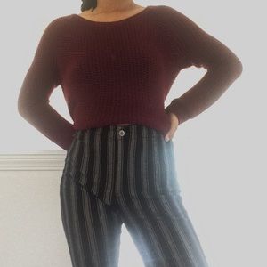 Brandy Melville Burgundy Knit Sweater